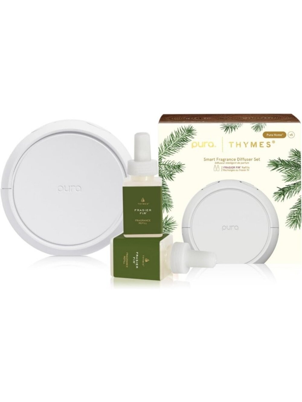 Waterless Diffuser Kit | Thymes Frasier Fir Scent | Aromatherapy Home Fragrance